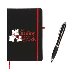 The Bloody Tour of York Logo Notepad and Pen